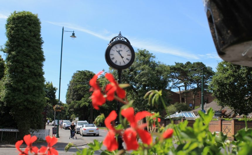 memorial clock and geranium (1280x853) Press Release – New Milton Remembers 80th Anniversary