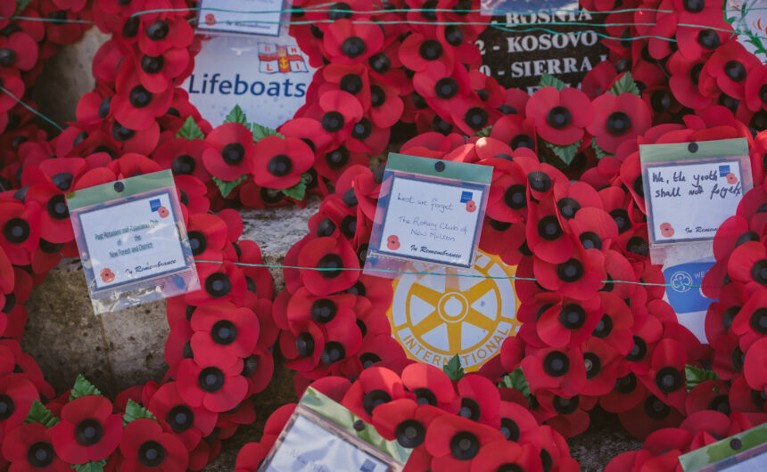 remembrance poppy wreaths and badges war memorial Remembrance Sunday