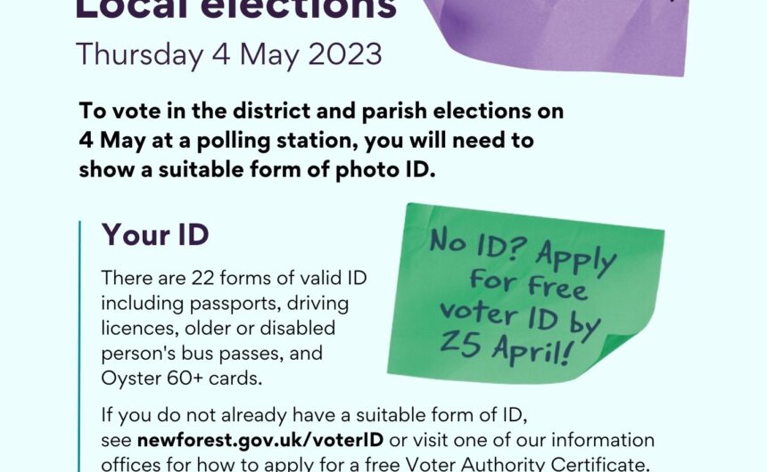 NFDC voter ID Local Elections Thursday 4 May 2023