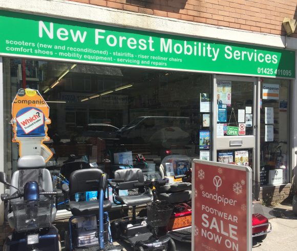 Shop front of New Forest Mobility Services