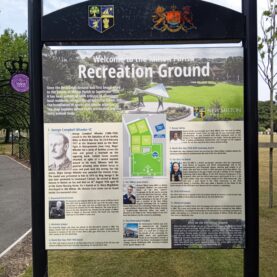 Information and Heritage Board on New Milton Recreation Ground