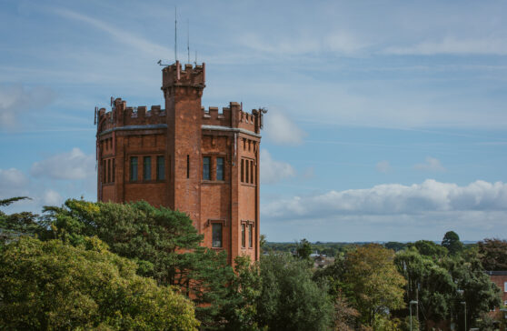 Looking at the top of the Water Tower