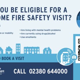 Free home fire safety visit poster