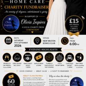 Serendip Home Care poster for charity fund-raiser 2026