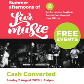 Summer Afternoons of Live Music poster for Cash Converted