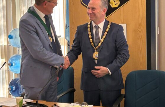New Milton Mayor Cllr David Rice-Mundy and Deputy Mayor Cllr Robert Maynard
