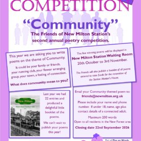 New Milton Poetry Competition poster