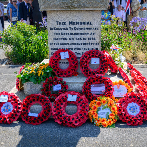 Wreaths at the Indian Memorial