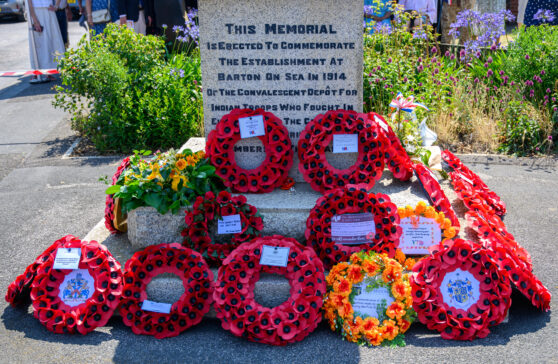 Wreaths at the Indian Memorial